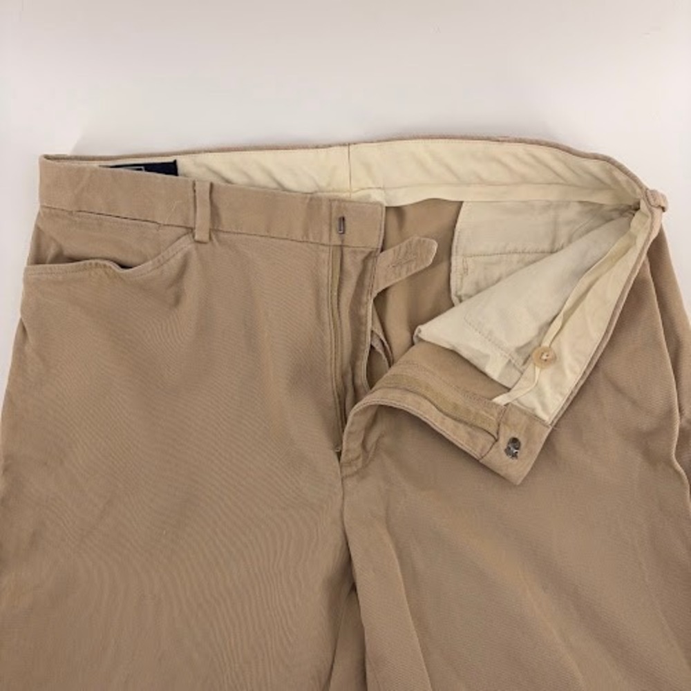 Polo by Ralph Lauren Khaki Pants Mens 36x32 Tan casual Chino Trousers‎ - Picture 4 of 10
